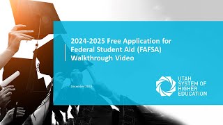 FAFSA 202425 Walkthrough Video [upl. by Idnac]