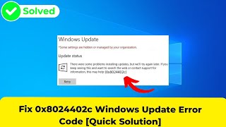 Fix 0x8024402c Windows Update Error Code Quick Solution 2024 [upl. by Granlund]