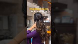 Wedding season easy hair style hairstyle wedding [upl. by Aihsinat560]