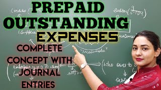 Prepaid Expenses and Outstanding ExpensesComplete Concept with Journal Entries [upl. by Ellehsim]