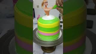 Doll cake 🎂💝 dollcakemaking cake cakedecorating barbiedollcake shorts trending youtubeshorts [upl. by Nylirehs487]