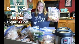 WOW 💥22 DUMP amp GO INSTANT POT FREEZER MEALS  Back to School Meal Prep [upl. by Nairrot]