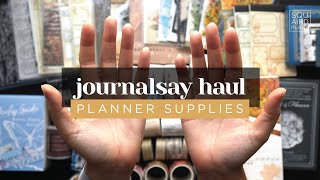 JOURNALSAY BACK TO SCHOOL STATIONERY HAUL 2024 Planner Supply Unboxing [upl. by Fortunio]