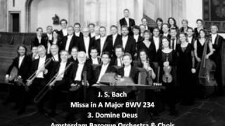 J S Bach  Missa in A Major BWV 234  3 Domine Deus 36 [upl. by Akiemat]