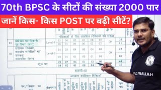 70th BPSC Notification  70th BPSC के सीटों की संख्या अब 2000 पार  BPSC Wallah [upl. by Noryb945]