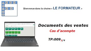 Documents de ventes cas de facture avec acompte [upl. by Llenoil]