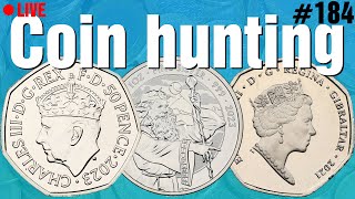 50p amp £2 Coin Hunting  Live 184 [upl. by Naujek]