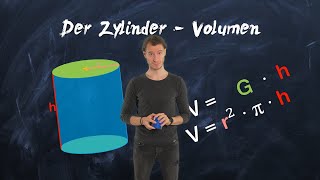 Zylinder  Volumen berechnen  Geometrie einfach erklärt [upl. by Wilmer]