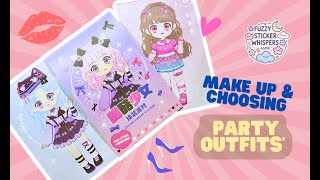 Sticker Makeup 🎉 Party Glam Makeover  Sticker DressUp amp Makeup Magic sticker asmr diy toys [upl. by O'Hara496]