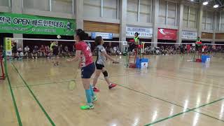 2019 제1회 강산연콕배 여복47535400B 결승 이순주김남숙 vs 송인주이상금 [upl. by Yks]