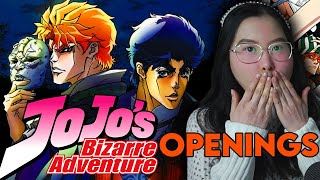 First Time Reacting to JoJos Bizarre Adventure Openings 112  Non Anime Fan Anime OP Reaction [upl. by Ecidnarb924]