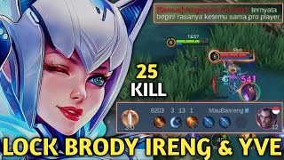 EUDORA 25 KILL TANPA MATI LOCK BRODY IRENG amp YVE SEKALI COMBO LANGSUNG MATI MOBILE LEGENDS [upl. by Barris]