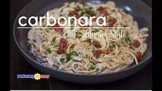 Creamy Bacon and Mushroom Carbonara Filipino Style [upl. by Nahtanoj]