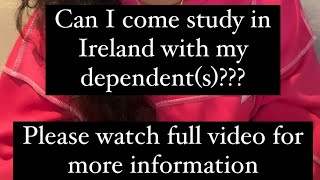 Does Ireland Accept Students To Come With Dependents [upl. by Robenia896]