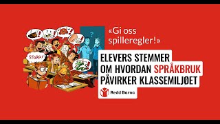 Rapportlansering Elevers stemmer om hvordan språkbruk påvirker klassemiljøet 081221 [upl. by Felicie443]