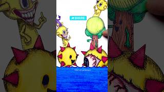 Surprise 15  Sprunki Purple Yellow Mr Sun Tree come drawing stopmotion  sprunki incredibox [upl. by Nosnej]