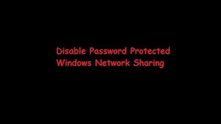 how to disable password protected sharing on windows [upl. by Vandyke]