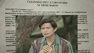 Cleansing diet ni Ernie Baron whole [upl. by Furie]