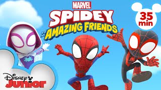 Spideys Best Moments  Compilation  Marvels Spidey and his Amazing Friends  disneyjunior [upl. by Franzoni]