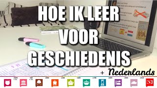 Leren voor Geschiedenis en Nederlands CE  tips  2019 [upl. by Chadabe]