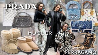 THE LAST Luxury Shopping Vlog 2023  TRY ON FAILS Prada Kith Women [upl. by Ellehcsar]