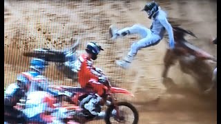 2024 Budds Creek MX Huge first turn crash 250 moto 1 [upl. by Araeit]