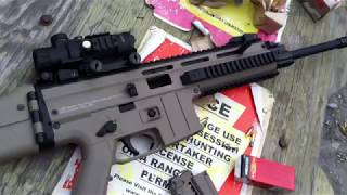 ISSC MK22 MSR 22LR SCAR Style Rifle Shooting [upl. by Haidedej]