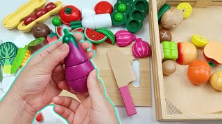 Wooden fruits and vegetables toy  Jouet fruits et légumes en bois [upl. by Misab]