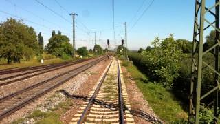 HD720cam  Führerstandsmitfahrt  Basel  alte Rheintalbahn  Müllheim  Freiburg [upl. by Nitnerb]