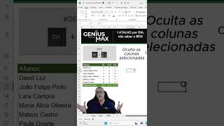 ❓ Sabes o Atalho para Esconder Colunas com Um Só Clique no Excel geniusmax dicasexcel [upl. by Aicirtak]