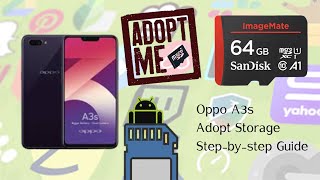 Oppo A3s Adopt Storage Stepbystep Guide [upl. by Nnahtur]