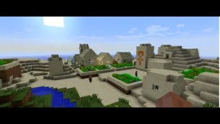 SEMILLA PARA MINECRAFT 162 pueblo desertico con templo D [upl. by Ahsaercal932]