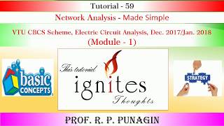 T 59 Electric Circuit AnalysisVTU CBCS Scheme Dec 2017 Jan 2018Module 1 [upl. by Ecinrahs]