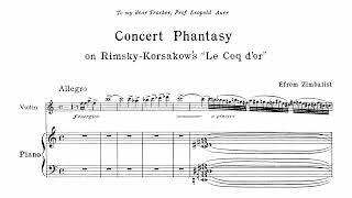 Efrem Zimbalist  Concert Fantasy on RimskyKorsakovs Opera Le Coq dor [upl. by Tenay918]