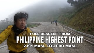 Descent from Philippine Highest Point 2300 MASL to Zero 0 MASL [upl. by Wooster]