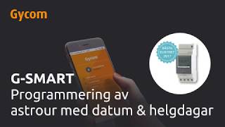 SE  GSmart  Programmering av astrour med datum amp helgdagar [upl. by Bowler225]