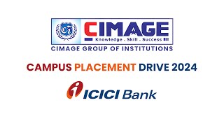 Biggest Campus Placement Drive 2024 ICICI Bank at CIMAGE College Patna [upl. by Auginahs]