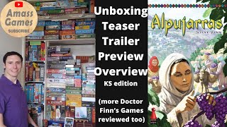 Alpujarras turn based Tokaido like boardgame unboxing teaser trailer preview AmassGames games [upl. by Norby]