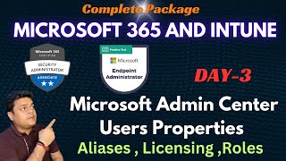 Microsoft 365 Admin Center  Users Properties  Aliases  Roles  Licensing [upl. by Lael978]