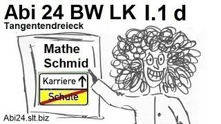 Das Abitur 2024 Baden Württemberg Wahlteil Tangente  Dreieck Ag I1d  Mathematik vom Mathe Schmid [upl. by Mita]