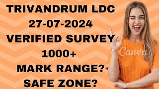 TRIVANDRUM LDC SAFE SCORELATEST SURVEY [upl. by Andriette]