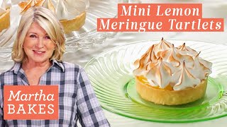 Martha Stewarts Mini Lemon Meringue Tartlets  Martha Bakes Recipes  Martha Stewart Living [upl. by Llertnauq]