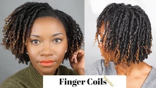 DETAILED Finger Coil Tutorial  Type 4 Natural Hair [upl. by Audwen]