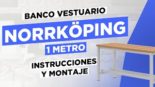 BANCO VESTUARIO MADERA SPACIO NORRKÖPING  Instrucciones y MONTAJE [upl. by Rafaello]