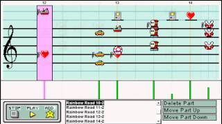 Mario Paint  Mario Kart 7 Rainbow Road [upl. by Ulphia709]