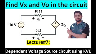 Dependent Voltage Source Problem Solved by KVL Circuit Analysis [upl. by Aken701]