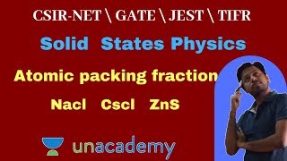 Atomic packing fraction  Nacl ZnS  Cscl crystallograpyHindiPOTENTIAL G [upl. by Quinta136]