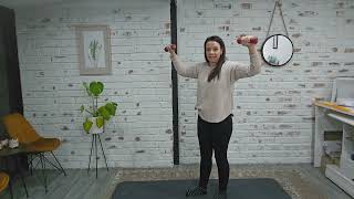 1kg weights arm strength and shoulder strength Pilates workout [upl. by Anrim]