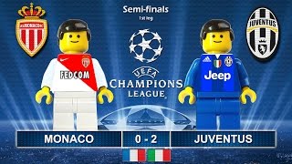 Monaco vs Juventus 02 • Semifinals Champions League 2017 • Highlights Lego Football 03052017 [upl. by Vedette]