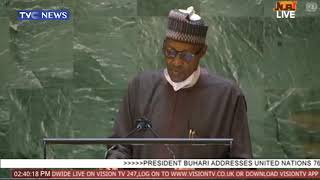 FULL VIDEO President Buharis Speech At The United Nations General Assembly [upl. by Samella]